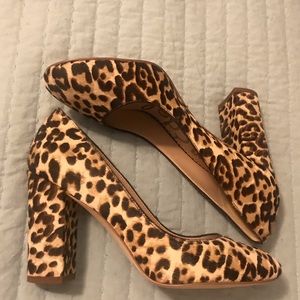 Sam Edelman Animal Print Block Heel Size 7